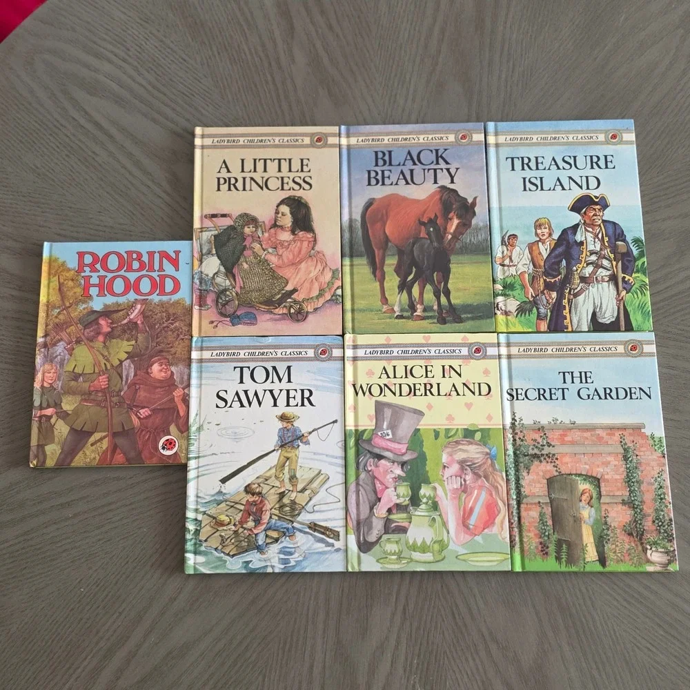 Vintage Ladybird Children's Classics Book Set –7 Hardcover (1986 First Editions)
